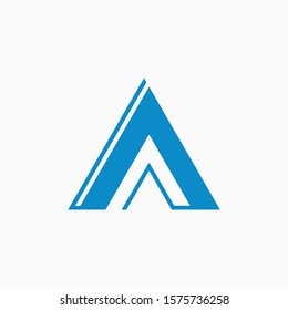 Letter A logo design abstract