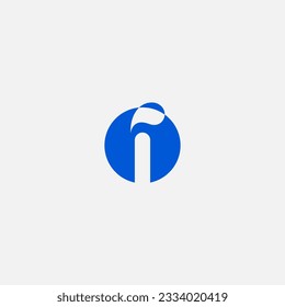 vector abstracto de diseño de logotipo de letra i