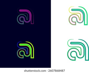 A letter logo design. A letter. Action A letter logo, A letter calligraphic Minimal monogram emblem style vector logo