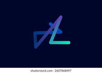 A letter logo design. A letter. Action A letter logo, A letter calligraphic Minimal monogram emblem style vector logo