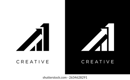 A letter logo design. Action A letter logo vector template