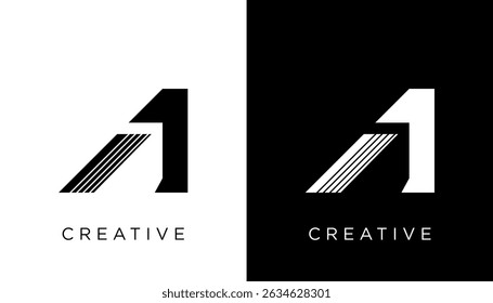 A letter logo design. Action A letter logo vector template