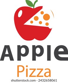 A letter Logo Design - Apple Logo Design For Pizza Shop - Pizza Hub - Modern - Design.