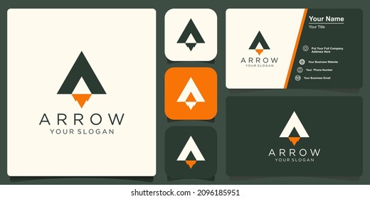 Letter A logo design with arrow symbol
