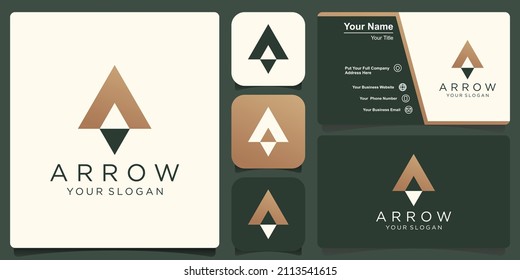 Letter A logo design with arrow symbol