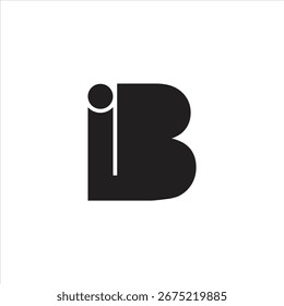 Plantilla de marca de Vector BI de diseño de logotipo de carta.