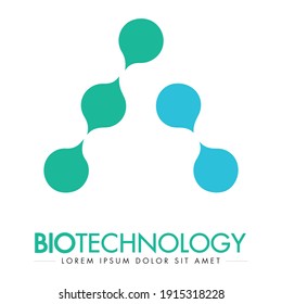 Letter A And Logo Design For Bio Technology