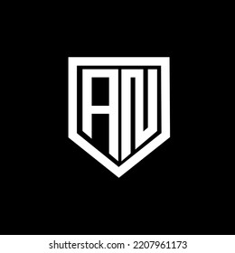 AN letter logo design with black background in illustrator. Vector logo, calligraphy designs for logo, Poster, Invitation, etc.
