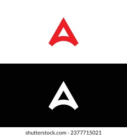 Letter A Logo Design. Black and White Logo. Usable for Business Logos. Flat Vector Logo Design Template