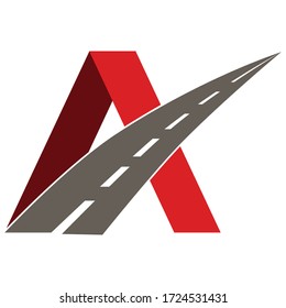 letter A logo design for a building construction company