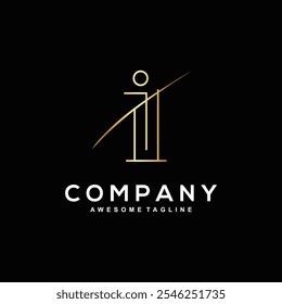 Letter I logo design for business