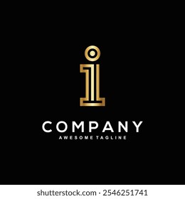 Letter I logo design for business