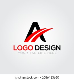 A Letter Logo Design Business Template Vector 