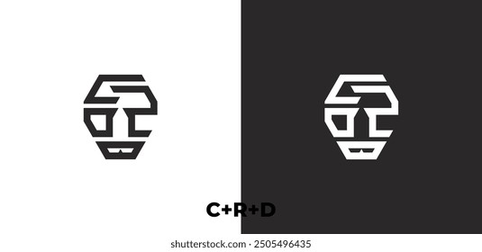 Diseño de logotipo de letra, C, R, D diseño de logotipo de letra, premium, moderno, simple.
