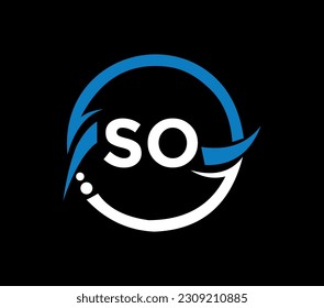 SO letter logo design with a circle shape. SO circle and cube shape logo design. SO monogram, business, real estate logo. SO Logo design with unique and simple design.