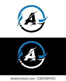 A letter logo design with a circle shape. A circle and cube shape logo design. A monogram, business, real estate logo. A Logo design with unique and simple design.