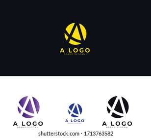 Carta un diseño de logotipo y círculo , logotipo para su empresa y marca  