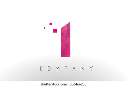 I Letter Logo Design with Circular Purple Dots Bubble Pattern. 
