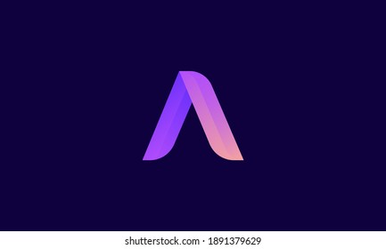 Letter A logo design . Clean and modern Letter A logotype .
