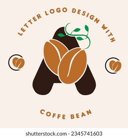 Diseño de logotipo de carta con café 