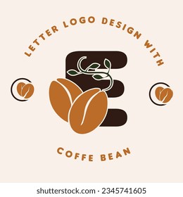 Diseño de logotipo de carta con café 