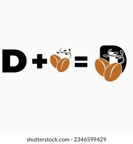 Letter Logo Design with coffee  Demo 
