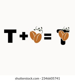 Letter Logo Design with coffee  Demo