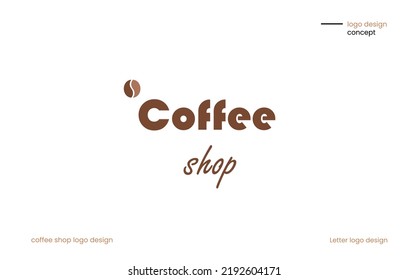letter logo design for coffee shop. simple logo design that easy to use