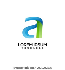 A letter logo design colorful