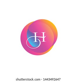 letter logo, letter design combined with gradient color