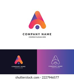 A letter logo design for company.