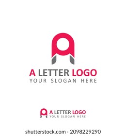 letter A logo design company business