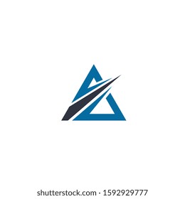Letter A logo design concept.