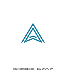 Letter A logo design concept.