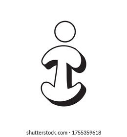 Concepto de diseño de logotipo de letra