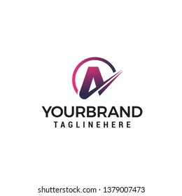 letter A logo design concept template vector
