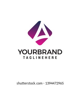 letter a logo design concept template vector