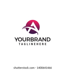 letter a logo design concept template vector