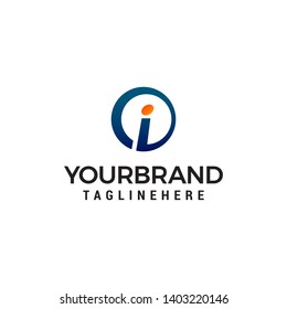 letter i logo design concept template vector