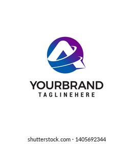 letter A logo design concept template vector