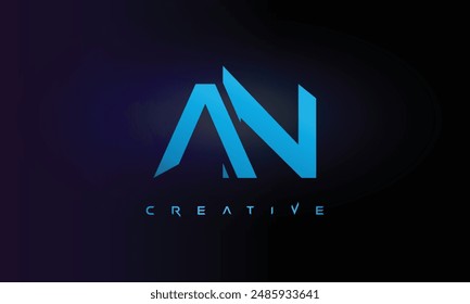 Letter AN logo design creative custom clean two alphabet logo
