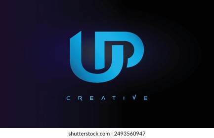 Letter UP logo design creative custom clean two alphabet logo
