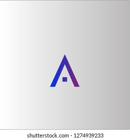 A Letter Logo Design with Creative Font