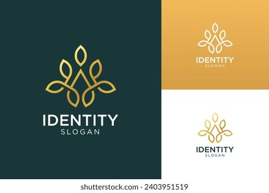 Letter A logo design. Creative luxury and minimalism logotype icon symbol