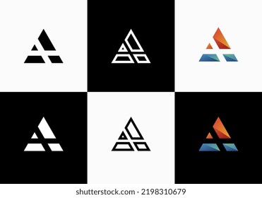 Diseño de logotipo Carta A, icono de modernidad creativa y mínima