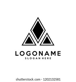 AM Letter Logo Design with Creative Modern Trendy Typography and Black Colors. Letter M logo