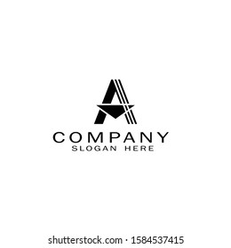 A Letter Logo Design with Creative Modern Trendy Typography and Black Colors.