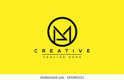 AM Letter Logo Design. Creative Modern A M Letters icon vector Illustration.