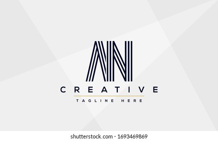 AN Letter Logo Design. Creative Modern A N Letters icon vector Illustration.