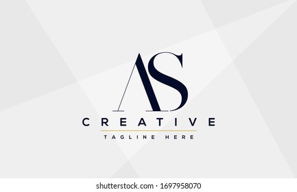 Logo-Design als Buchstaben. Creative Modern A S Letters Symbol Vektorillustration Illustration.